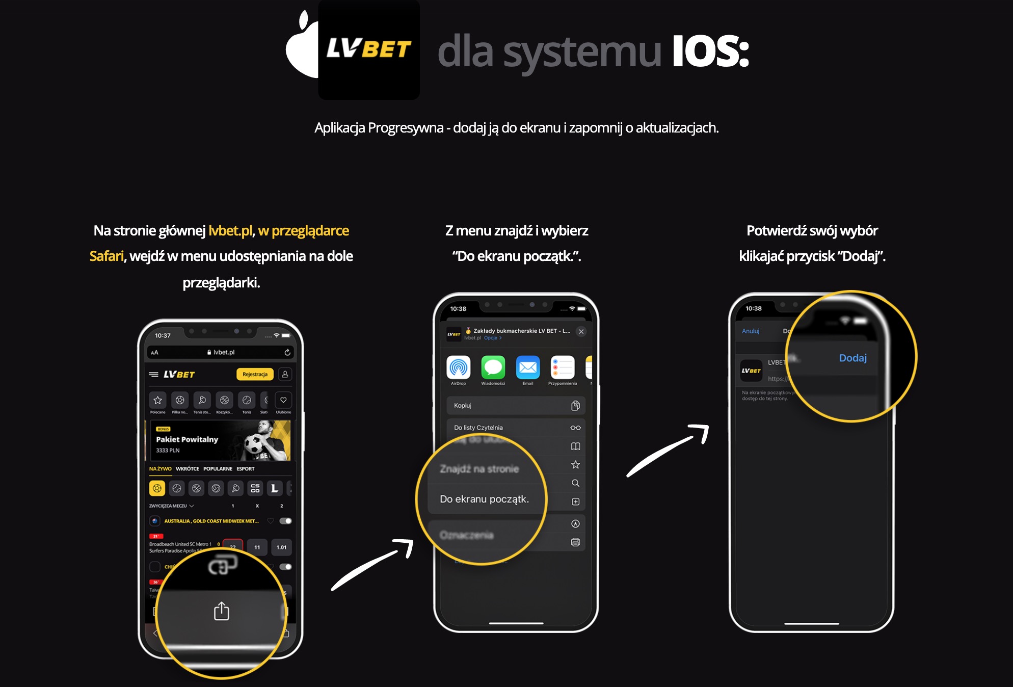 LVBet app for IOS pl