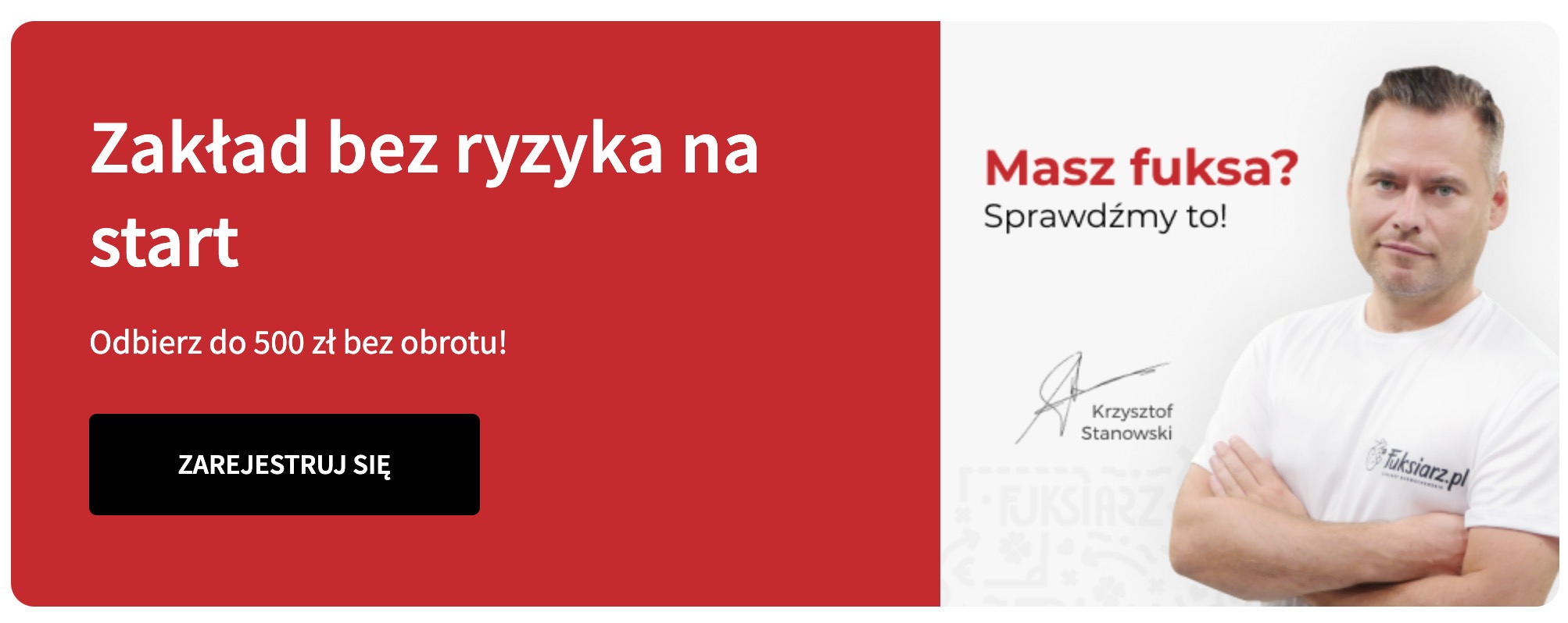 Fuksiarz bonus na start